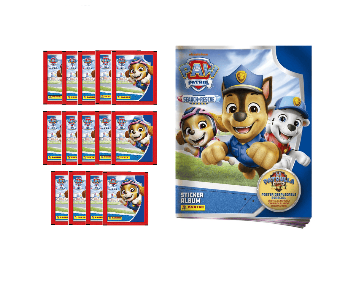 Paw Patrol Search&Rescue - Álbum vacío + 14 sobres