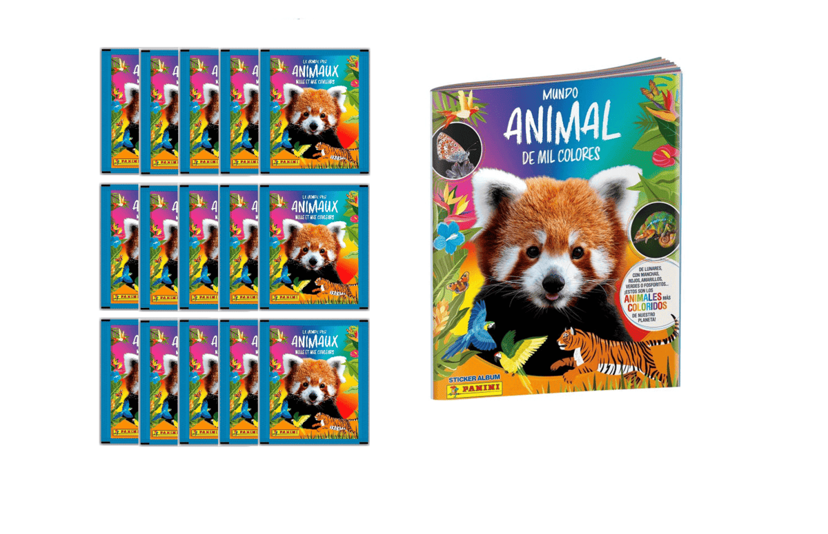 Mundo Animal de Mil Colores - Álbum vacío + 15 sobres