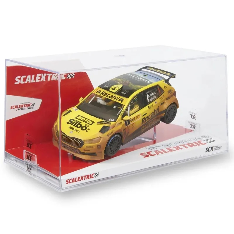 Scalextric Coche Scalextric Skoda Fabia WRC2 - Cohete Suárez Mud Effect escala 1:32 +6A