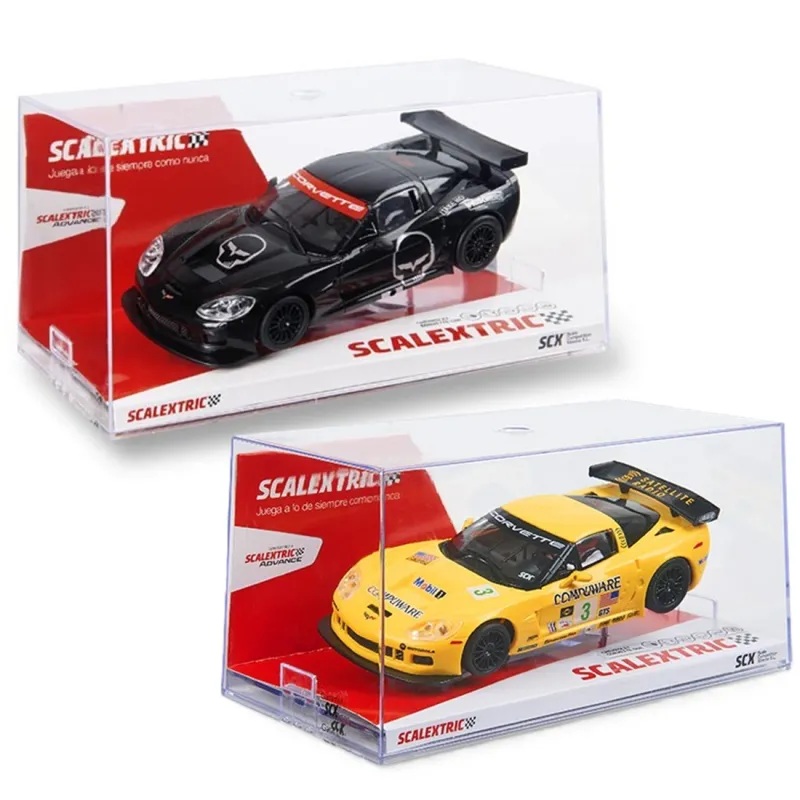 Scalextric Pack dúo GT de Coches de Scalextric Corvette Negro y amarillo +6A