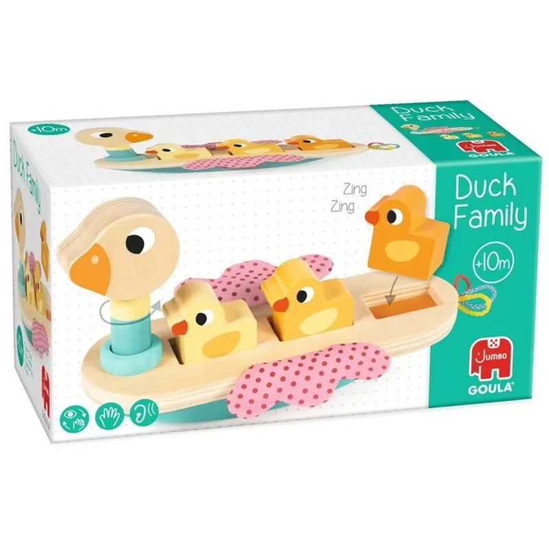 Diset Juego de Familia Patitos de Madera duck family +10M - Goula