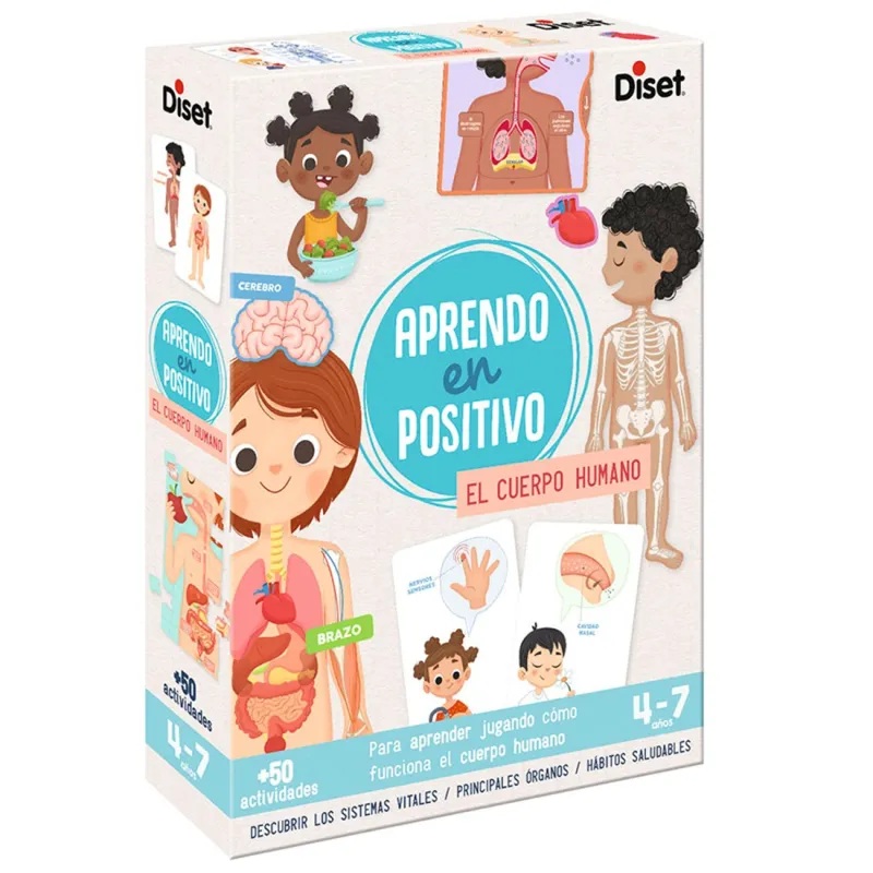 Diset Juego educativo Aprende en Positivo el Cuerpo Humano - Jumbo Diset +4-7A