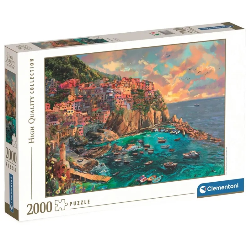 Clementoni Puzzle 2000 Piezas Manarola pintada - Clementoni