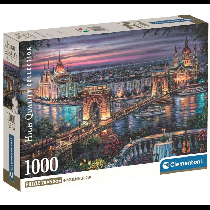 Clementoni Puzzle 1000 Piezas Luces del Danubio en Budapest - Clementoni