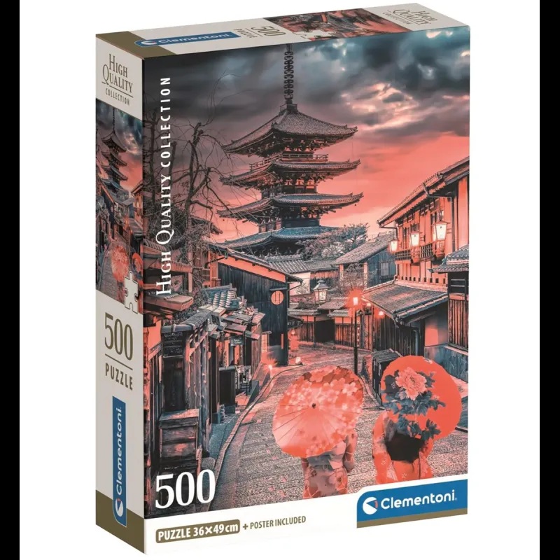 Clementoni Puzzle 500 piezas Noche en Kioto Japón - Clementoni