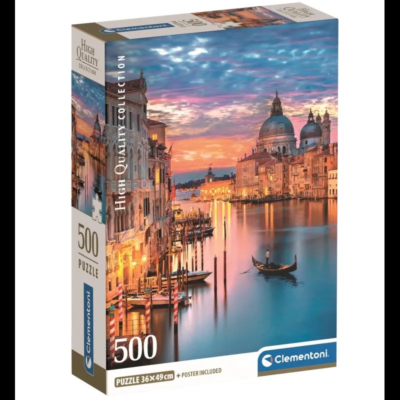 Clementoni Puzzle 500 piezas Venecia Iluminada Italia - Clementoni