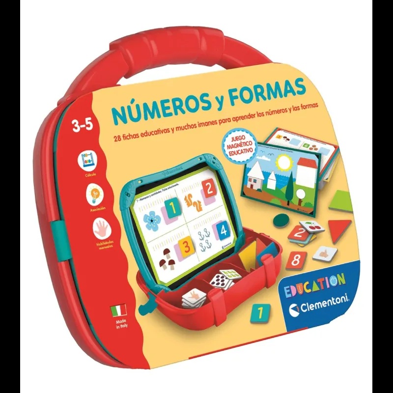 Clementoni Juego Educativo Maletín Magnético Números y Formas - Clementoni +3-5A
