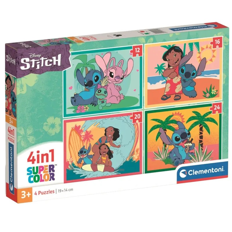 Disney Pack de 4 Puzzles Progresivos de Stitch +3A