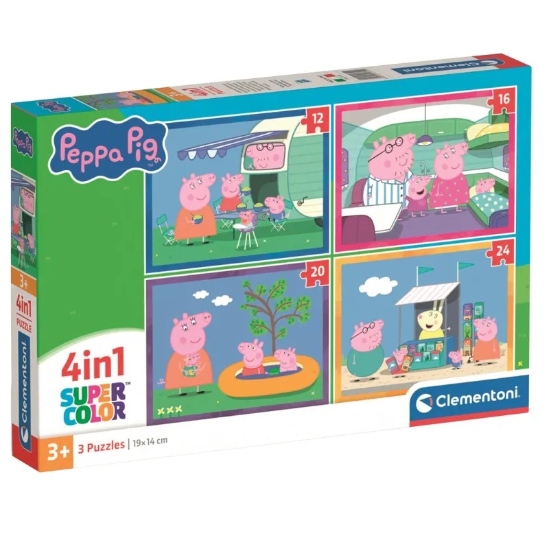 Peppa Pig Pack de 4 Puzzles de Peppa Pig +3A