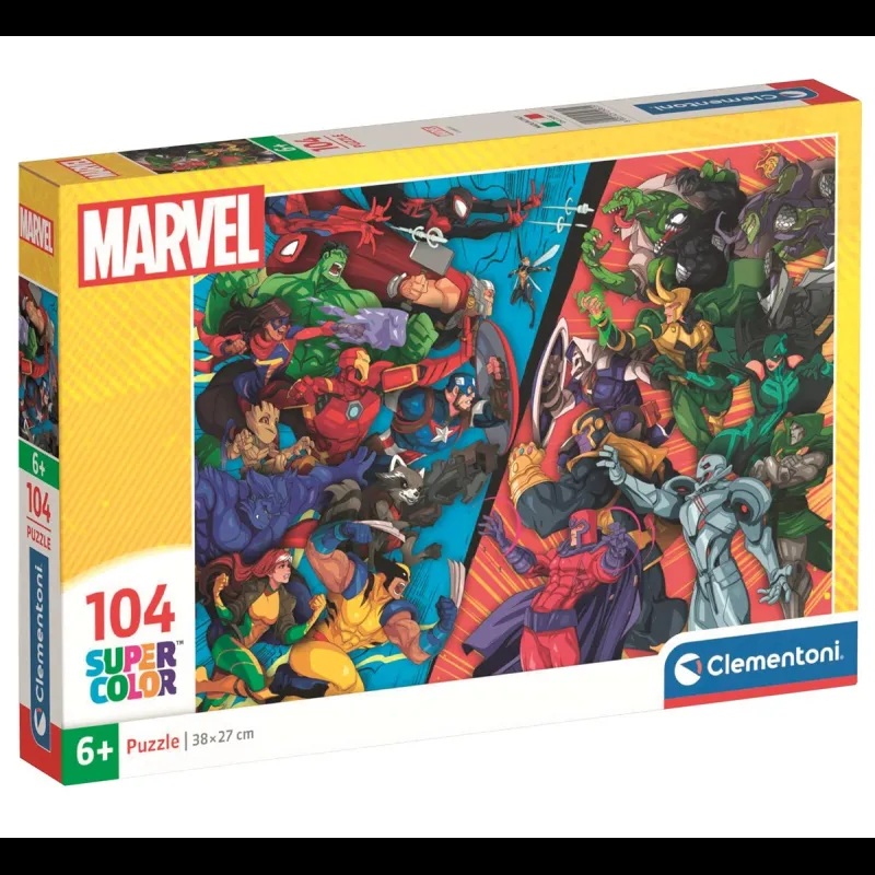 Marvel Puzzle 104 piezas de Marvel Vs Villanos +6A