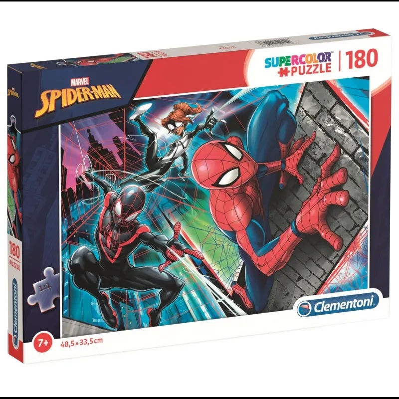 Marvel Puzzle 180 piezas de Spiderman acción en la ciudad +7A