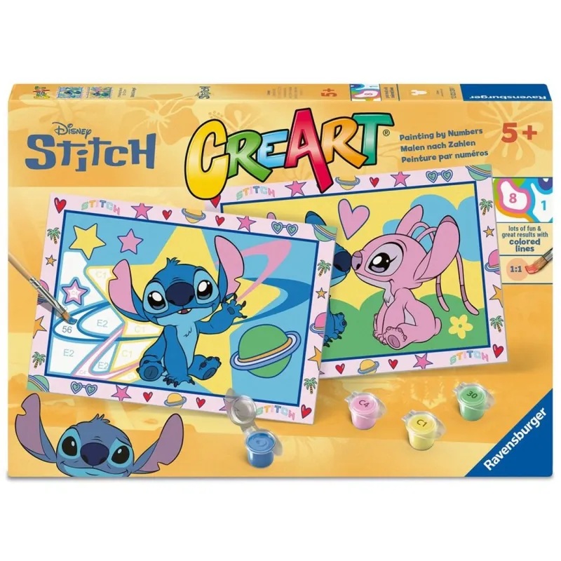 Disney Set Pintar por números de Stitch & Angel CreArt