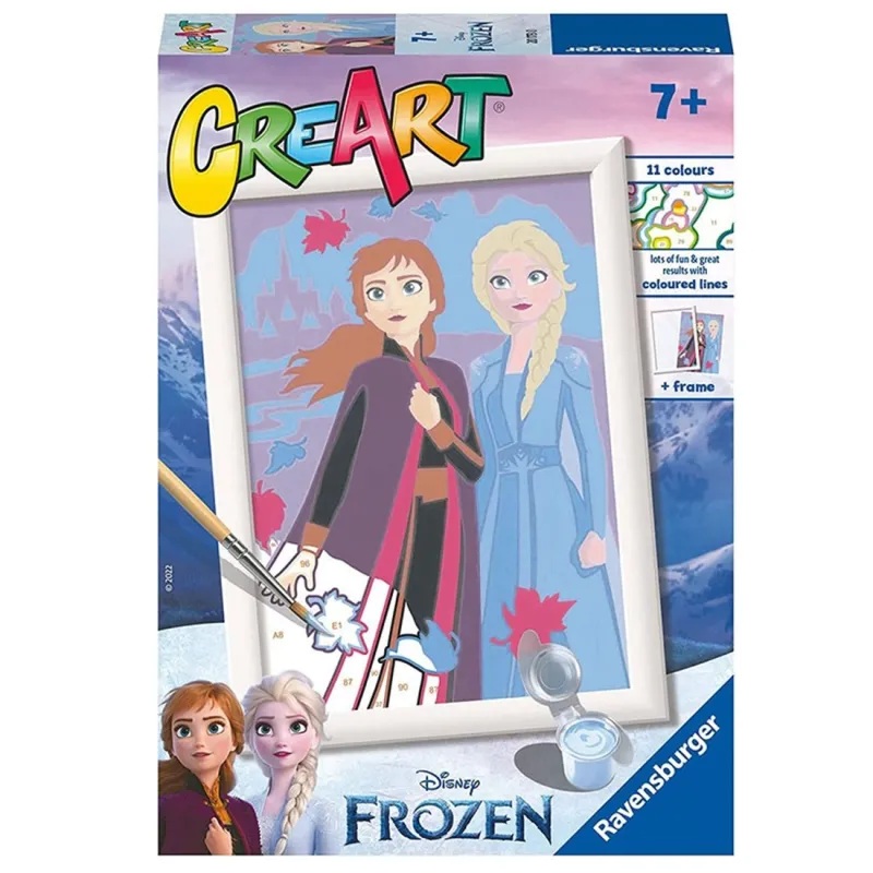 Disney Pintar por números de Elsa y Anna Frozen Disney CreArt Serie E