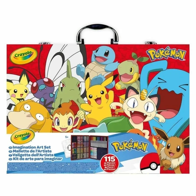 Pokémon Maletín del Artista Pokémon 115 piezas - Crayola
