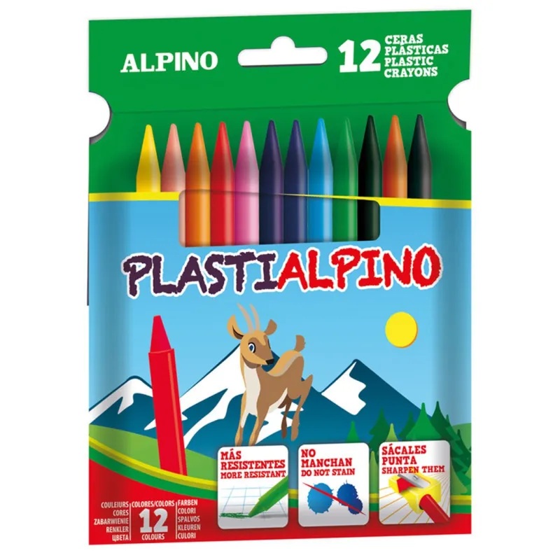 Alpino Estuche 12 Ceras Infantiles PlastiAlpino - Alpino
