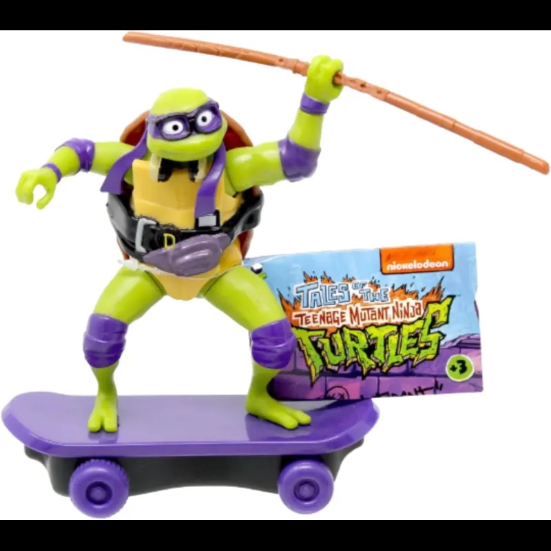 Tortugas Ninja Figura Tortuga Ninja con patinete Donatello con Bandana morada