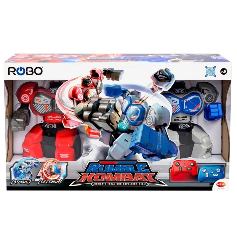 Bizak Pack figuras Battle Robo Kombat Tornado Rojo/Azul - Bizak +5A