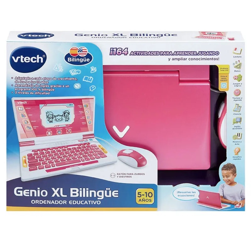 Vtech Ordenador portátil Infantil Genio XL Rosa +5A - Vtech SP