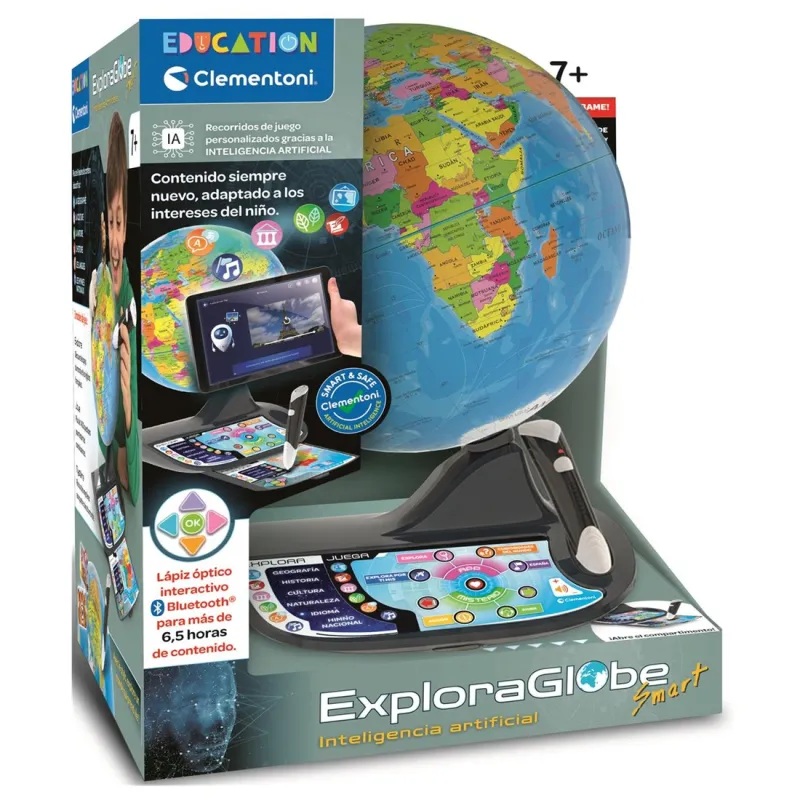Clementoni Globo Terráqueo Interactivo con IA y Bluetooth en castellano - Clementoni SP