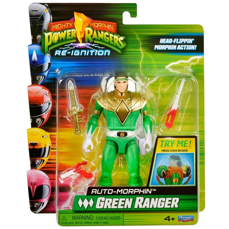 Bizak Figura transformable Power Rangers Verde Auto Morphin - Bizak +4A