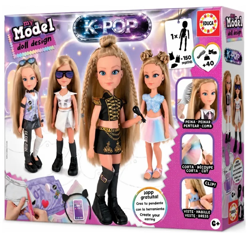 Educa My Model Doll Design K-Pop con Maniquí +6A - Educa