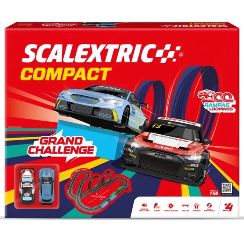Scalextric Circuito Slot Compact Grand Challenge de Scalextric +4A