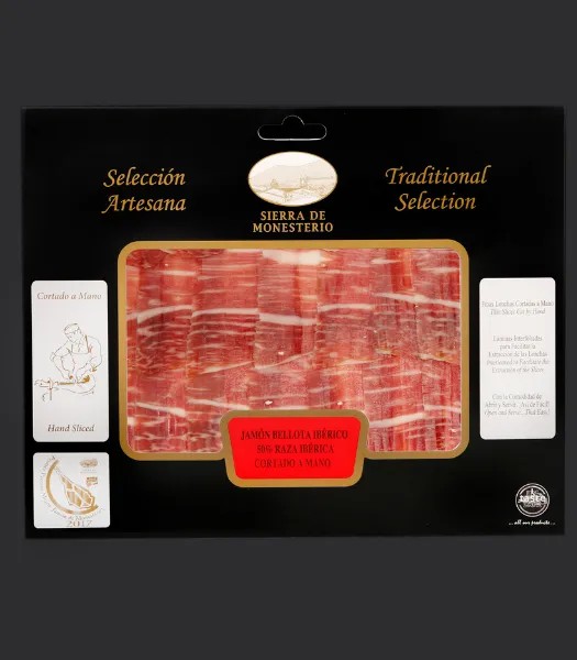 Casa Hermo Delicatessen Jamón de Bellota Ibérico (50% Raza Ibérica) cortado a mano 100g