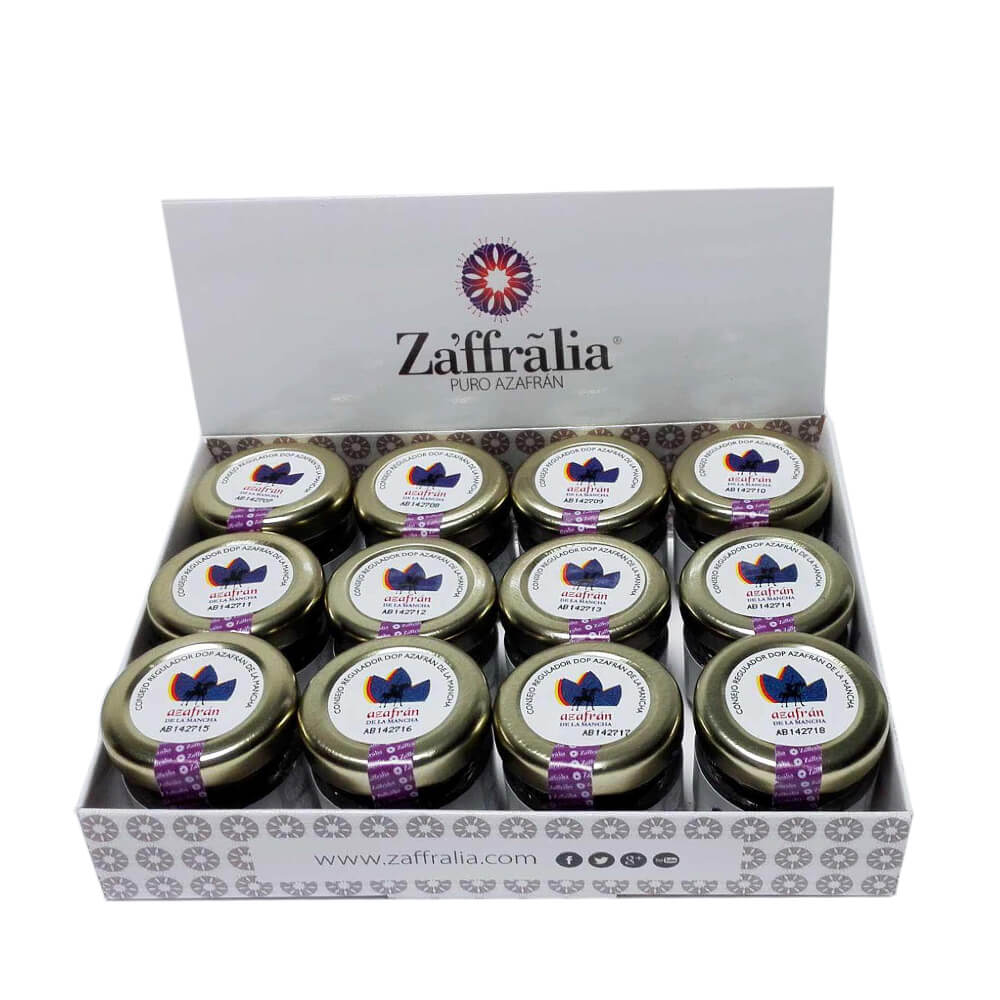Caja 12 tarros de 1 gr de azafrán