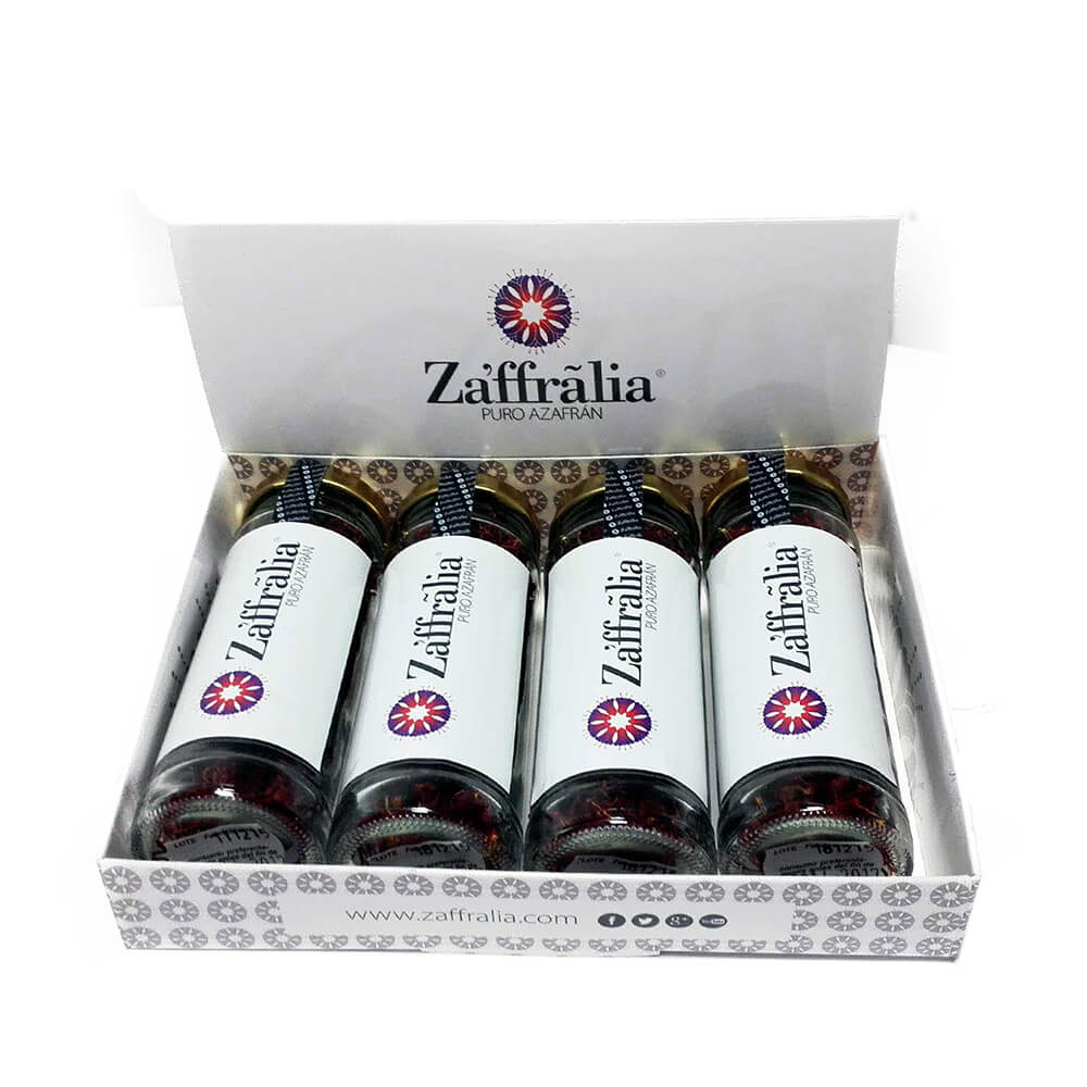 Caja 4 tarros de 4 gr de azafrán