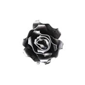 miniatura Rosa forjada plateada