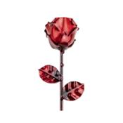miniatura Rosa forjada Roja con Peana