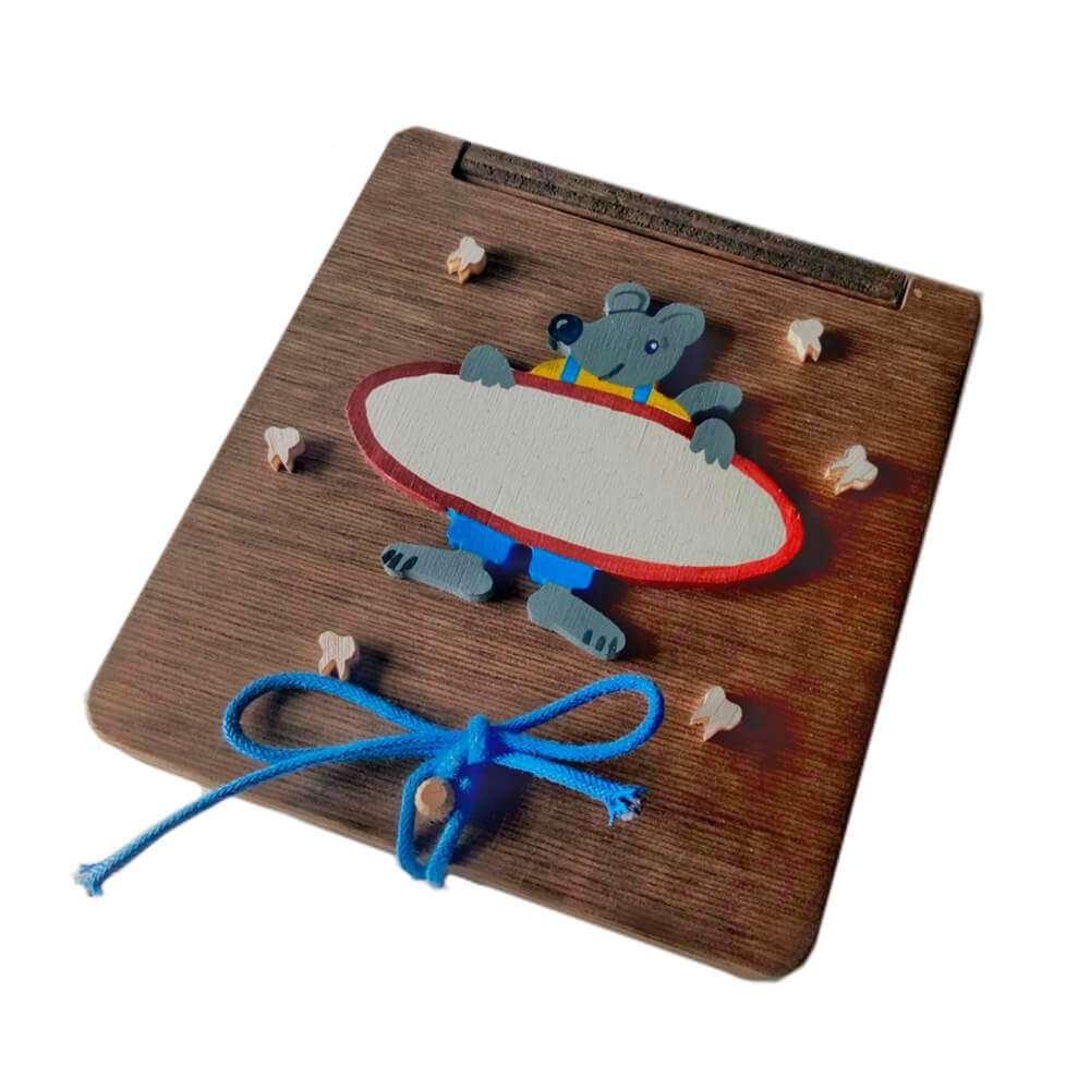 Caja para los diente de Caja de madera para dientes de leche