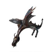 miniatura Escultura de dragón en forja