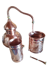 miniatura Alambique de columna independiente en cobre 5