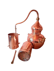 miniatura Alambique de columna independiente en cobre 4
